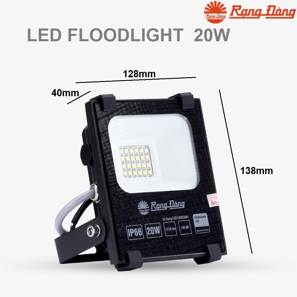 Đèn led chiếu pha 20w Rạng Đông