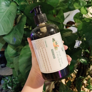 Dầu gội thảo dược bồ kết & vỏ bưởi tự nấu - trị rụng tóc, kích thích mọc tó sau sinh 500ml