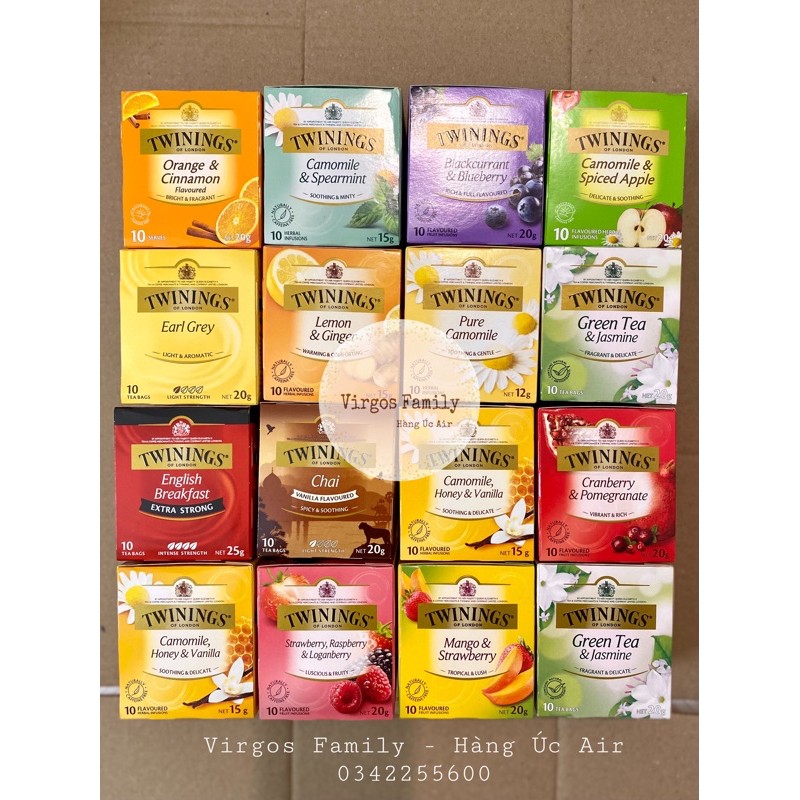 Trà túi lọc Twinings of London vị trái cây