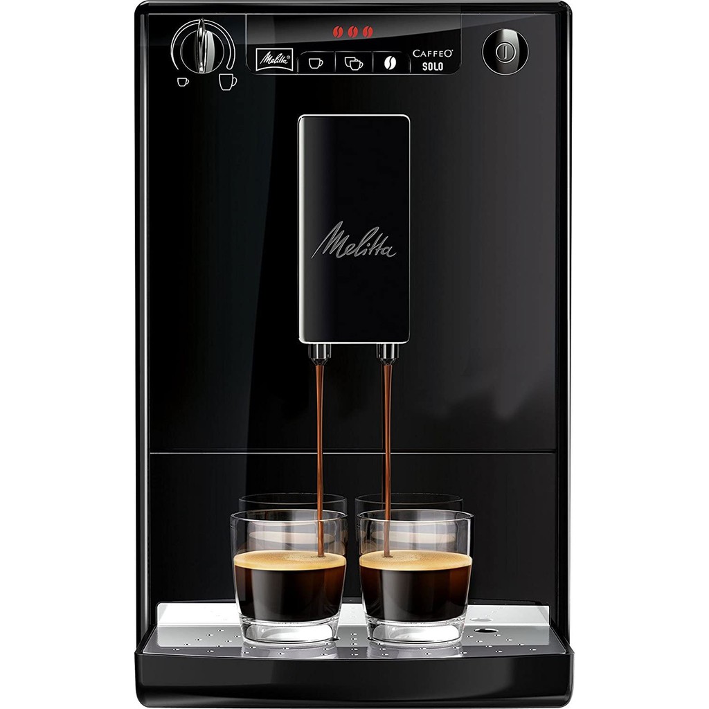 (Hàng Đức) Máy pha cafe Melitta Caffeo Solo E950-222, 3 chế độ điều chỉnh màu đậm nhạt của cafe, 3 chế độ xay