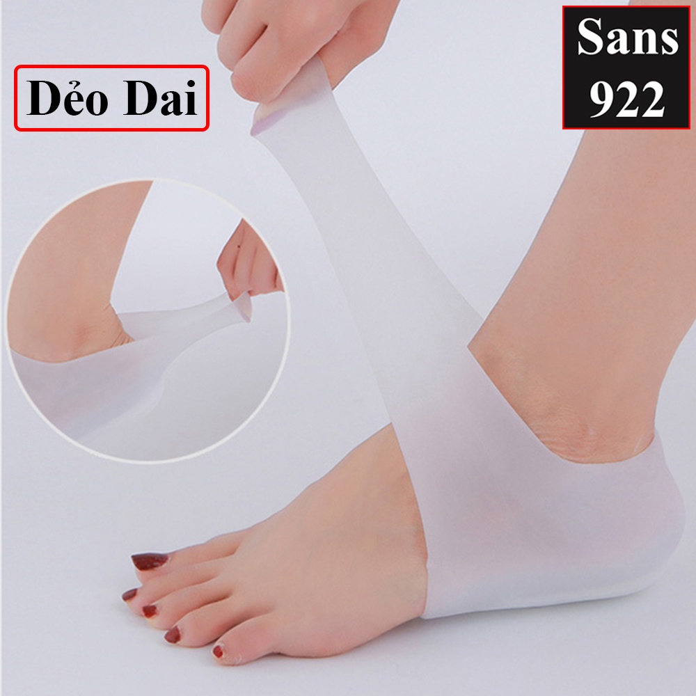 Vớ tất tăng chiều cao silicon không lộ Sans922 unisex nam nữ êm chân thoáng khí miếng lót giày độn đế nâng gót cao cấp