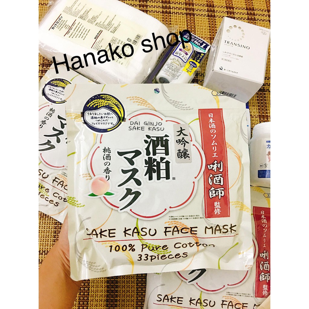 MẶT NẠ Ủ TRẮNG TỪ BÃ RƯỢU SAKE KASU FACE MASK