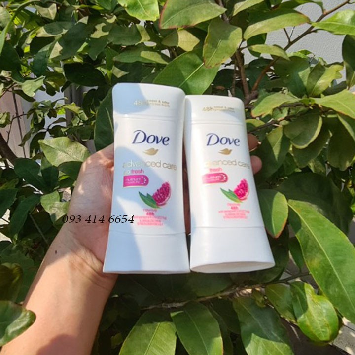 [USA] Lăn Sáp Khử Mùi Nữ Dove Advanced Care Go Fresh 74g Invisible Clear Finish 100 | Revive lựu - Mỹ