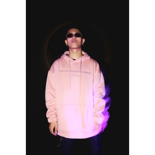 Áo hoodie nam nữ nỉ bông KARMA | KARMA PINK HOODIE