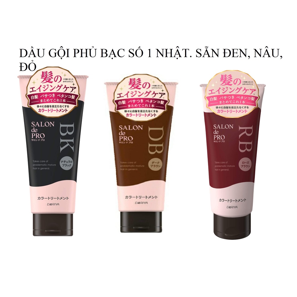 DẦU GỘI NHUỘM TÓC PHỦ BẠC SALO DE PRO CAO CẤP NỘI ĐỊA NHẬT