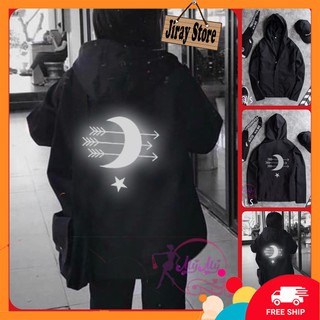 Áo Khoác Dù Nam Nữ - Áo Jacket Bombers Unisex Mặt Trăng Logo Phản Quang Siêu Hot ( kèm video )