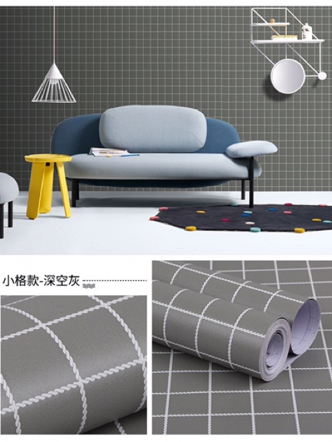 10M giấy dán tường kẻ caro keo sẵn khổ 45 cm | BigBuy360 - bigbuy360.vn