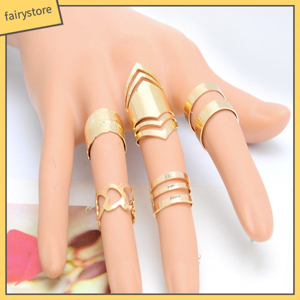 Set 5 Nhẫn Đeo Đốt Ngón Tay Thiết Kế Đa Dạng Thời Trang Cho Nữ