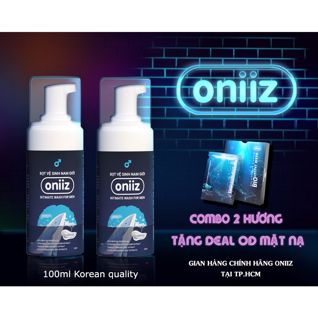 Combo 2 chai bọt Classical  vệ sinh nam giới Oniiz, Dung dịch vệ sinh nam tạo bọt 2 Classical