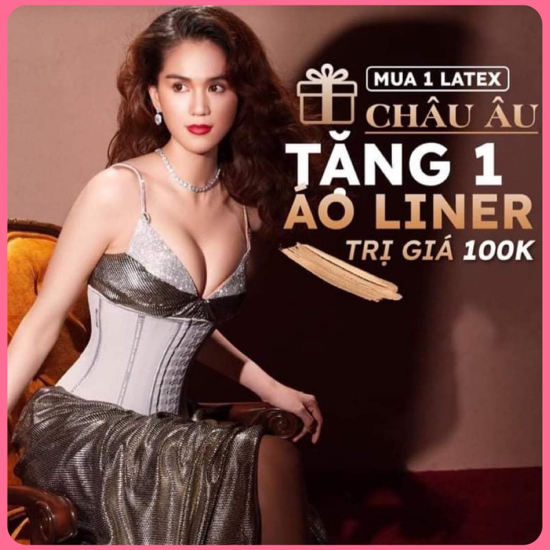 Đai nịt bụng giảm mỡ định hình eo latex Corset Chuẩn 25 xương màu xám tặng kèm áo lót 100k hạ size miễn phí 2 lần.