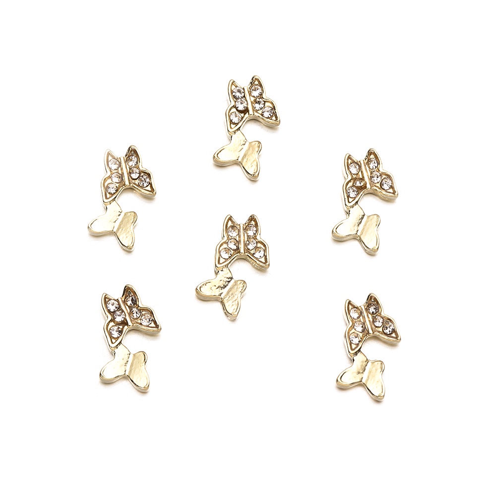 [Hàng mới về] Set 20 phụ kiện đính móng trang trí nghệ thuật 3d bằng hợp kim thời trang