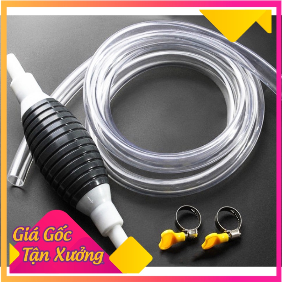 Ống Hút Xăng Dầu Chất Lỏng Bóp Tay Dụng Cụ Bơm Hút Chất Lỏng Bơm Hút Đa Năng Ống PVC dài 2 Mét - shop_giahuong