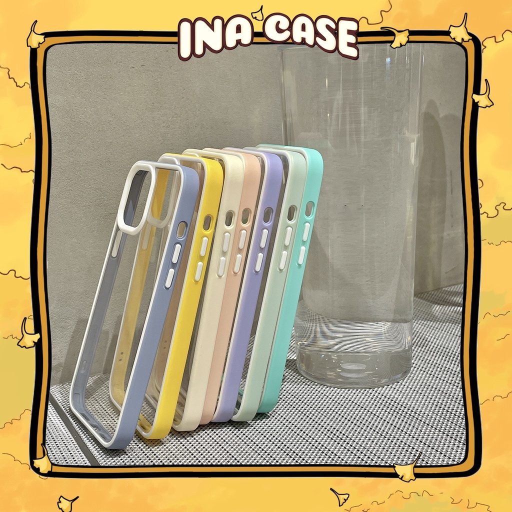Ốp lưng iphone cạnh vuông Viền Màu Basic 6s/6plus/6splus/7plus/8plus/x/xs/xs max/11/11promax/12pro/12promax