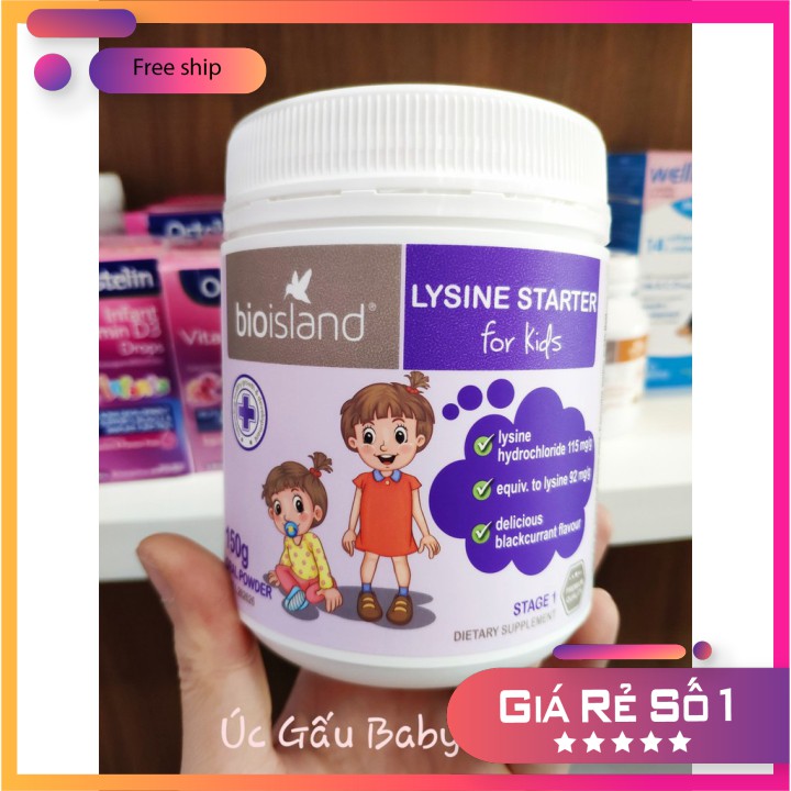 ⭐  Bột tăng chiều cao cho bé Bio Island LYSINE STARTER – Hộp 150g ⭐ Freeship ⭐ Hàng chuẩn