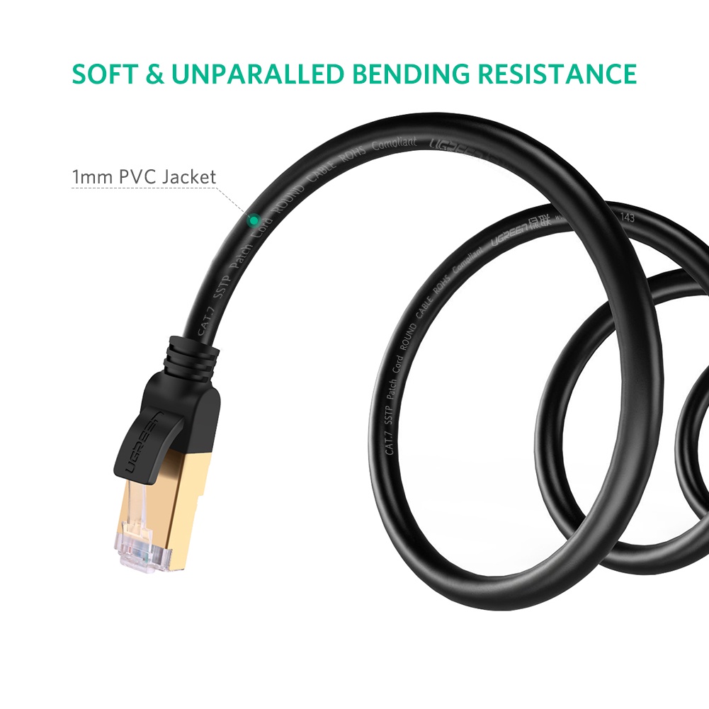 Dây Mạng Cat7 Đúc Sẵn Dài 1m đến 10m Ugreen 11268 11269 11270 11271 11272 11273 - Hàng Chính Hãng