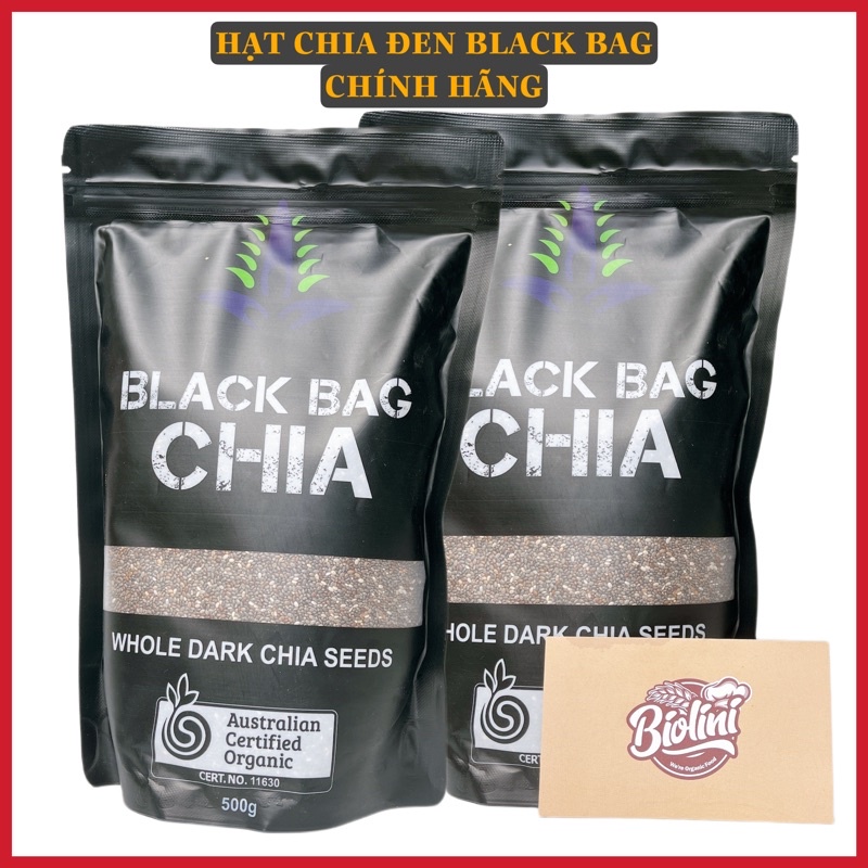 Hạt chia giảm cân chính hãng, hạt chia hữu cơ Black Bag nhập khẩu Úc, chất lượng cao, có hoá đơn đầy đủ 500g
