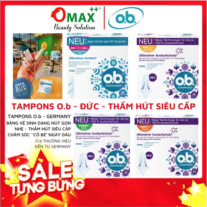 Băng vệ sinh tampon ob - bvs siêu thấm - bvs siêu nhỏ - ảnh sản phẩm 1