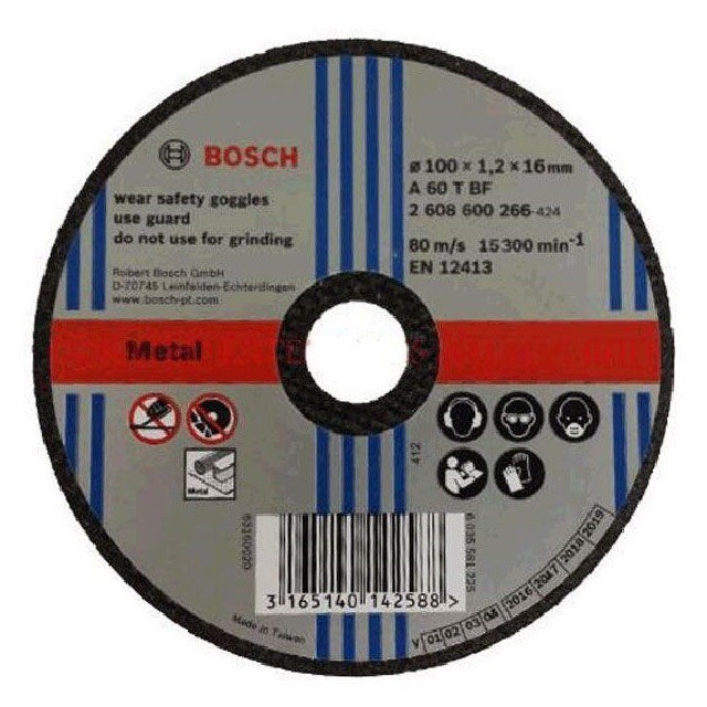 [CHÍNH HÃNG] Đá Cắt Bosch (2608600266) 100x1.2x16mm (sắt) Giá Rẻ, Bền Bỉ