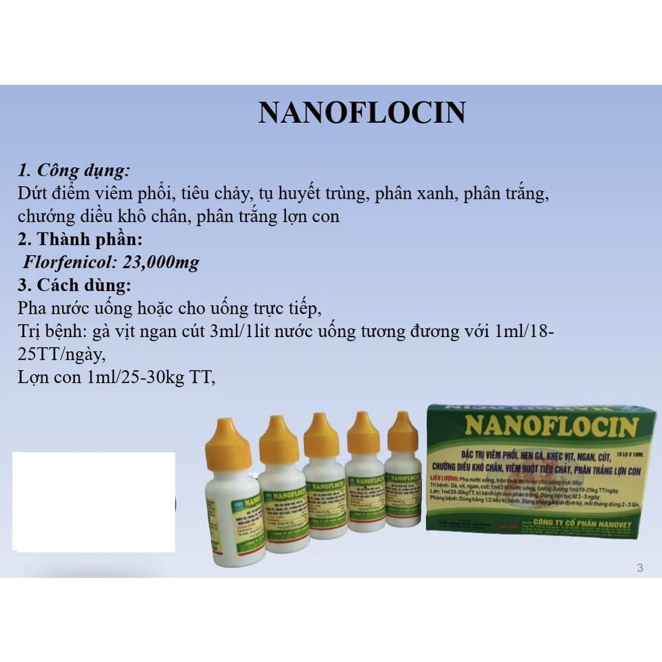 [Hàng chính hãng] NANOFLOCIN LỌ 10ML