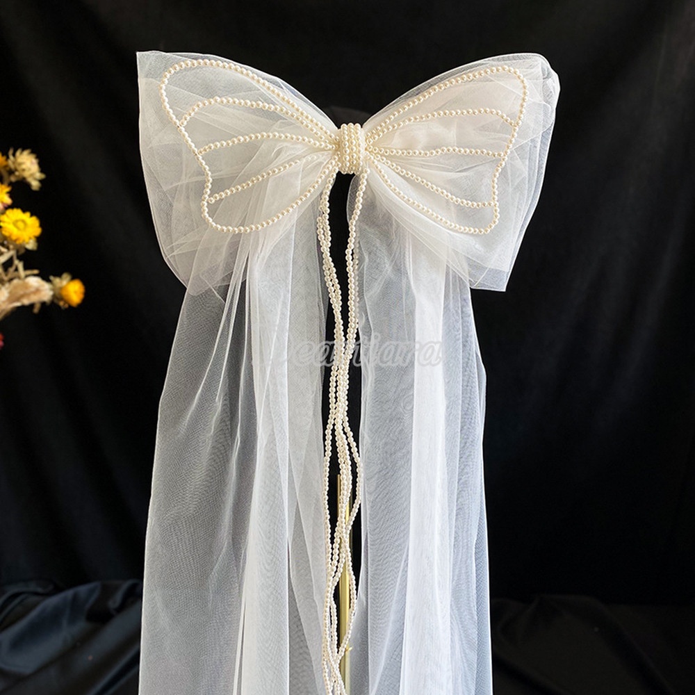 Trâm Cài Tóc Hình Nơ Đính Ngọc Trai Nhân Tạo Thời Trang