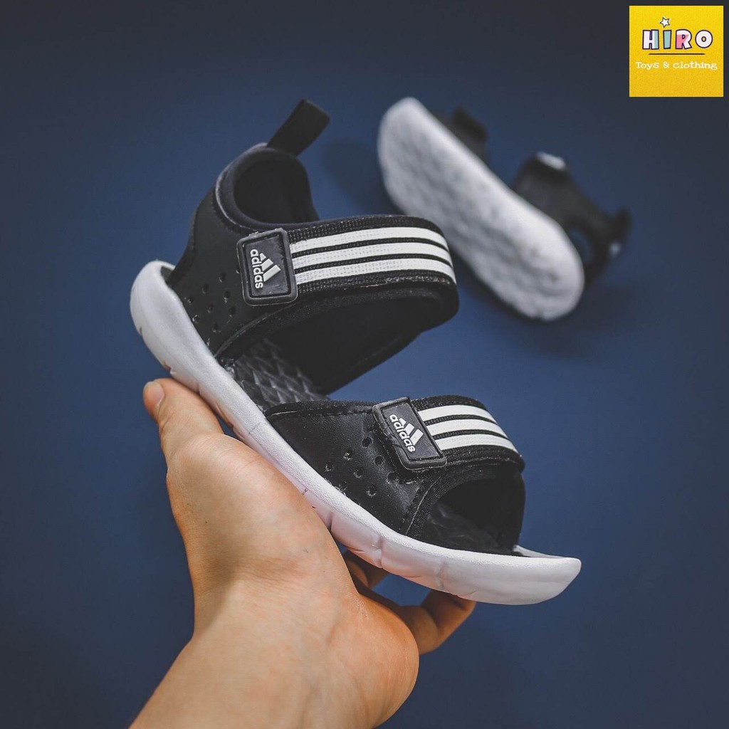 Giày sandal bé trai Adidas siêu nhẹ quai dán size 22-37 (2 màu đen - đỏ)- Sandal Adidas cho bé