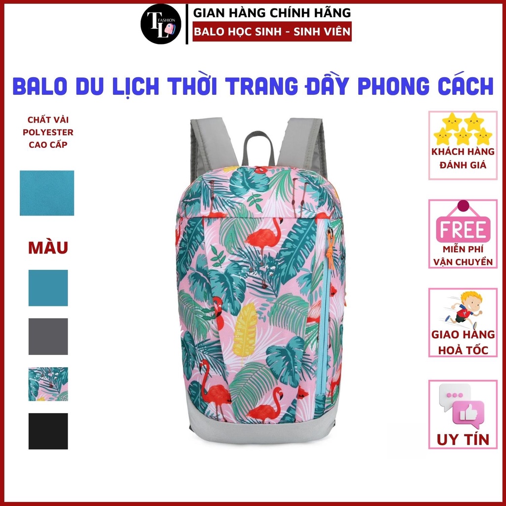 Balo gấp gọn đi du lịch đi chơi chất vải chống rách siêu tiện dụng