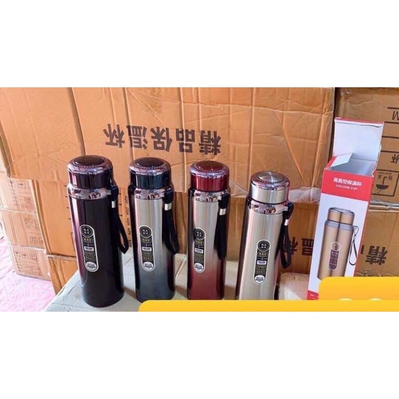Bình giữ nhiệt Fashion 1000ml và 800ml có nắp và lưới lọc trà tiện lợi, giao màu ngẫu nhiên