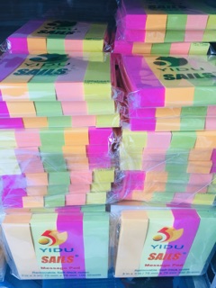 Giấy note dạ quang 5 màu - 1 xấp