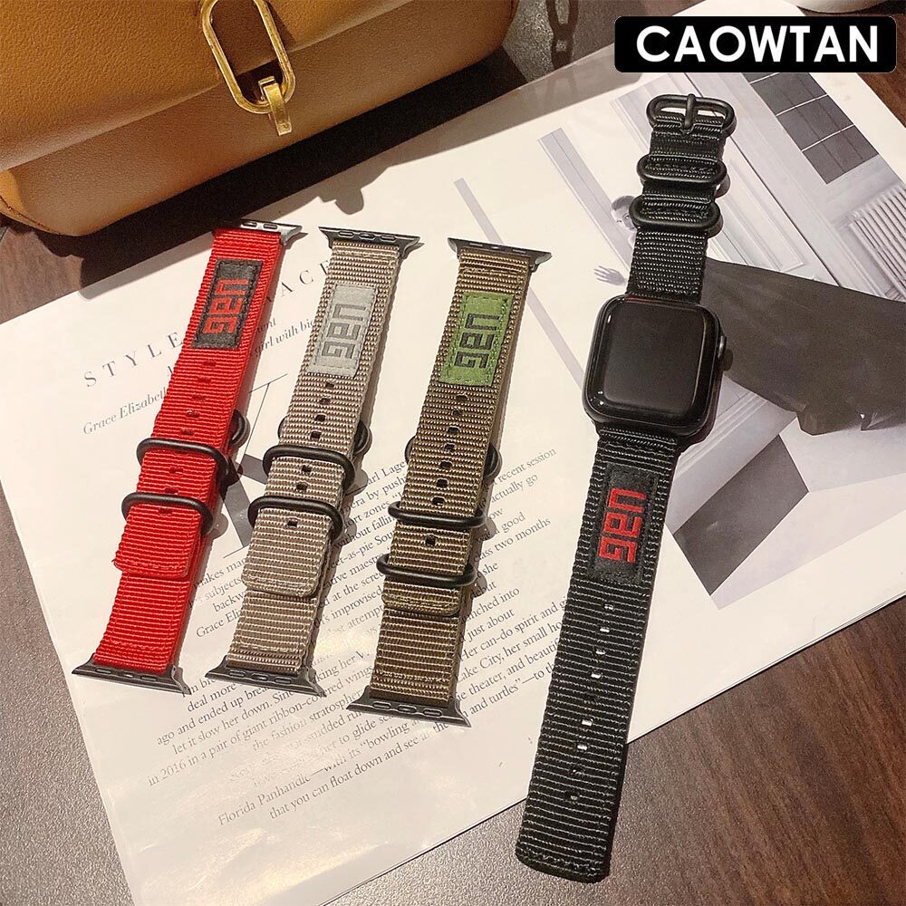 Dây Đeo Bằng Nylon Cho Apple Watch Dây Đeo Se 7 8 6 5 4 ultra 41mm 45Mm Vòng Đeo Tay Thể Thao 42Mm 44Mm 38Mm 45mm 49mm Dây Đeo Cho UAG Apple Watch