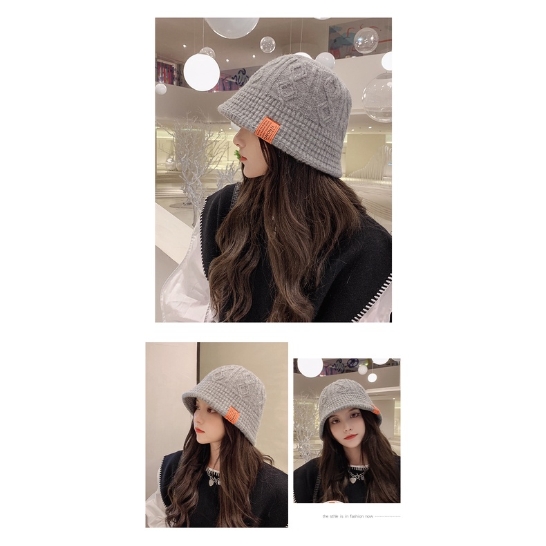 Mũ Len Tai Bèo Dày Dặn Chống Lạnh Thời Trang Thu Đông Hàn Quốc