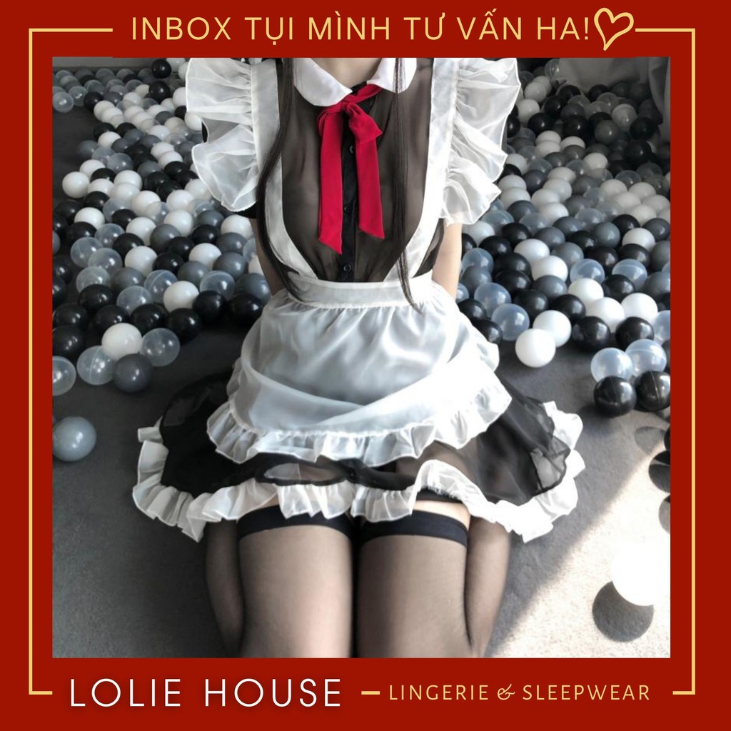 Cosplay hầu gái sexy lolita - Váy đầm ngủ cosplay hầu gái sexy bằng ren voan dành cho nữ LOLIE HOUSE - CP27 | BigBuy360 - bigbuy360.vn