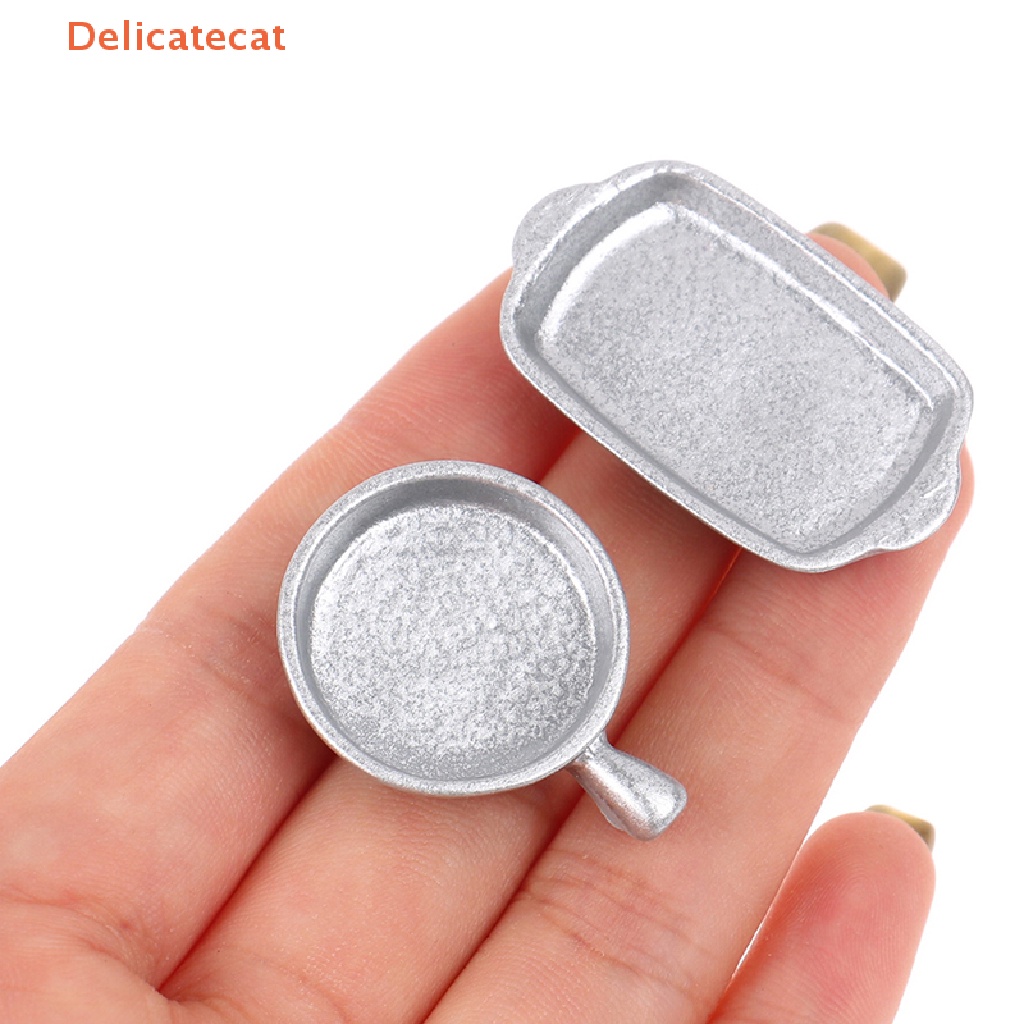 Bộ 4 Chảo Đồ Chơi Đồ Dùng Nhà Búp Bê Tỉ Lệ 1: 12