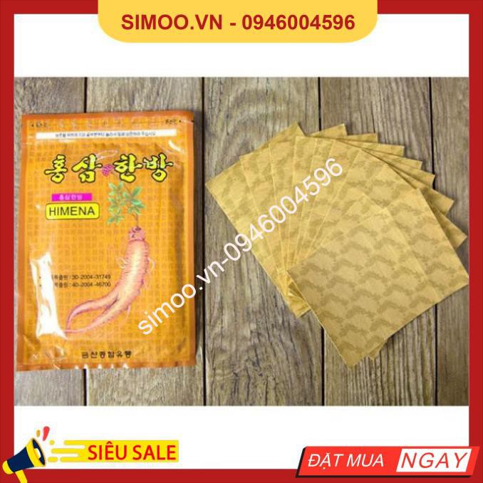 💥 ⚡ SẢN PHẨM CHÍNH HÃNG 💥 ⚡  COMBO 5 Miếng dán Cao Hồng Sâm Himena Hàn Quốc 💥 ⚡