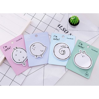 STICKY NOTE giấy ghi chú hình mèo thỏ chó gà 30 tờ