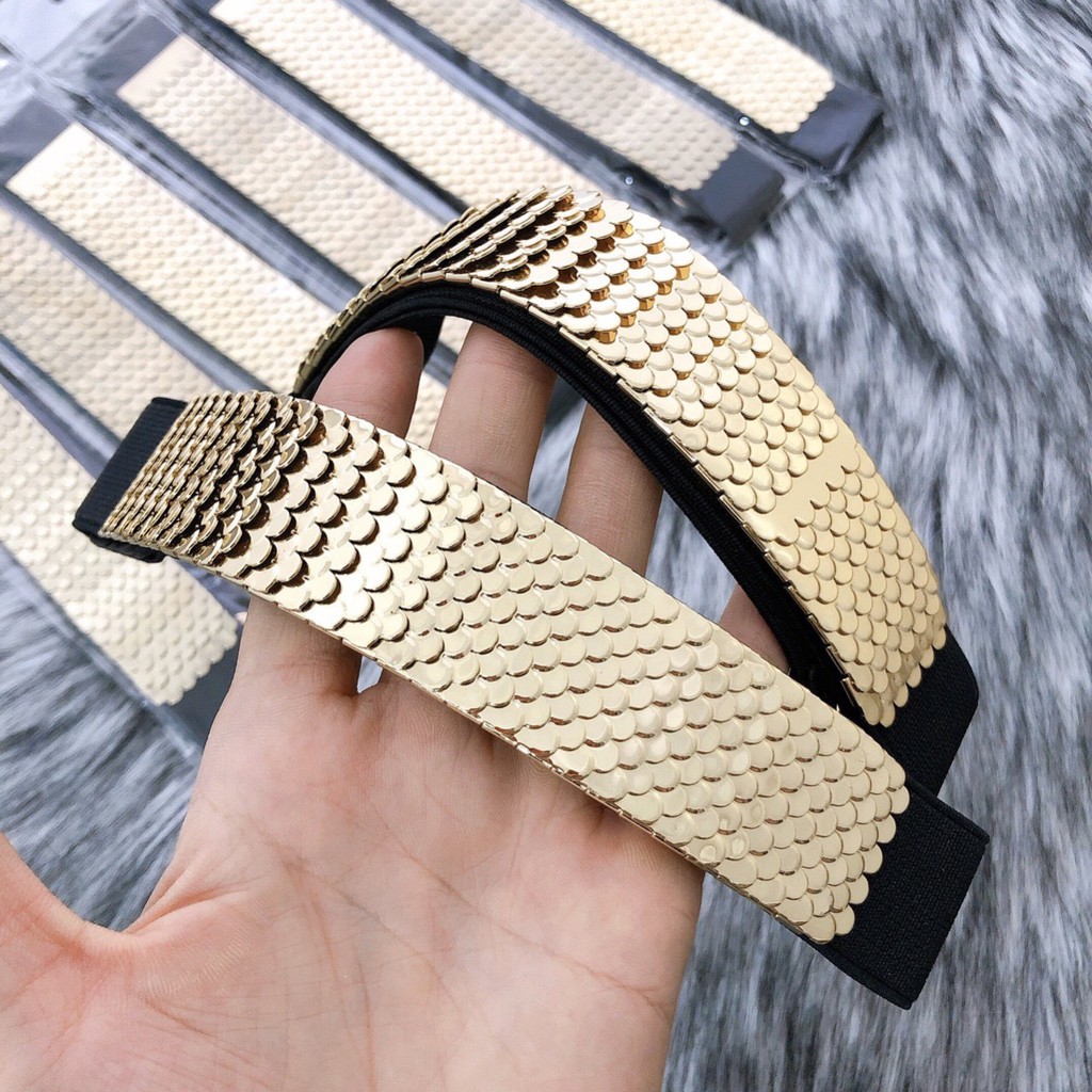Dây nịt bell vảy cá bản 3cm mặc đầm siêu xinh