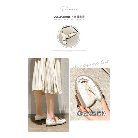 (HÀNG CÓ SẴN) Giày búp bê da bóng mũi tròn khoá xích BIG SIZE 41-43