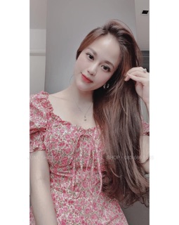 Đầm hoa nhí dáng xoè 2 màu