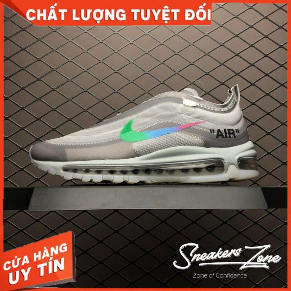 (FREE SHIP + HỘP + QUÀ) Giày thể thao AIR MAX 97 OFF WHITE Xám siêu đẹp cho cả nam và nữ siêu đẹp cho nam và nữ : "