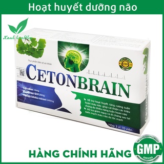 Ceton Brain - Thành phần ginkgo biloba bổ não  nguy cơ biến chứng đột quỵ, tách mạch do máu đông -Hộp 30v