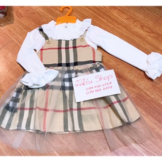 Set váy burberry cho bé gái từ 10-20kg