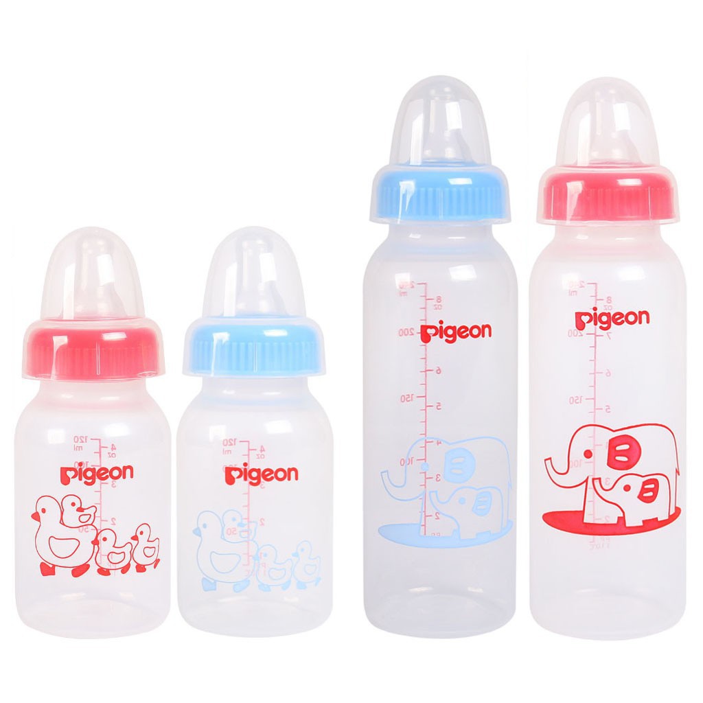 Bình Sữa Pigeon 240ml- 120ml: Bình Sữa cổ nhỏ PP Tiêu Chuẩn ( BPA Free)