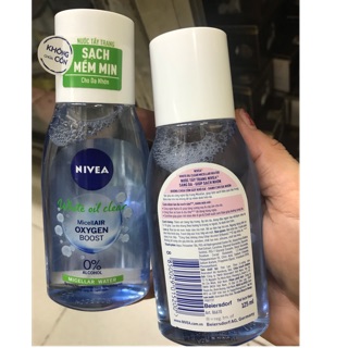 Nước tẩy trang Nivea Micellar Water 125ml chai  XANH cho da dầu - BẢN MỚI