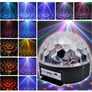 (Loại To) Đèn LED Nháy Theo Nhạc Hình Quả Cầu Pha Lê - Đèn Nháy DJ Vũ Trường, Đèn Sân Khấu, Đèn Nháy Chớp Xoay 7 Màu