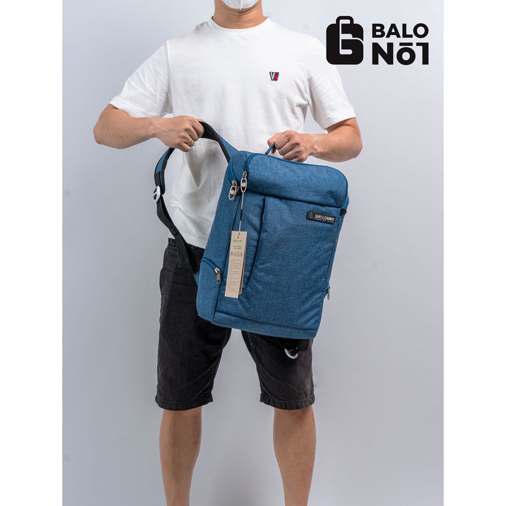 Balo Laptop Cao Cấp Simple Carry K7 Blue/Navy