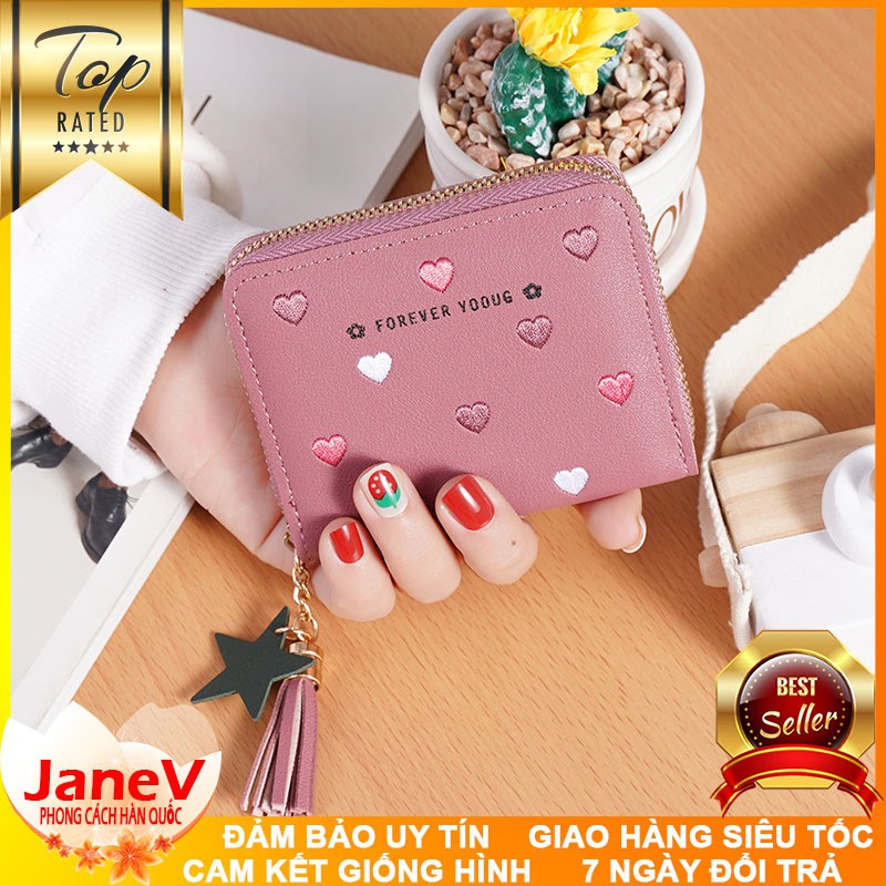 [7 MÀU] Ví Nữ Mini Ngắn Cầm Tay Dễ Thương Nữ Tính Hàn Quốc TVNN276 | BigBuy360 - bigbuy360.vn