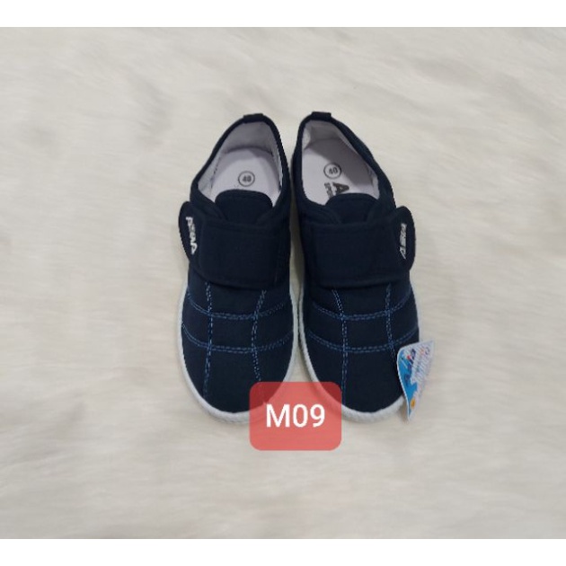 Giày vải Asia màu xanh đậm cột dây, dán và không dây