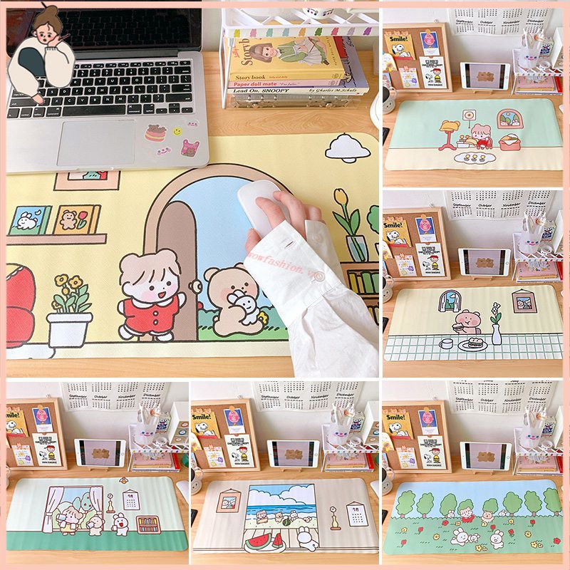 Tấm Lót Chuột Máy Tính Chống Trượt Hình Hoạt Hình Dễ Thương 66x30cm