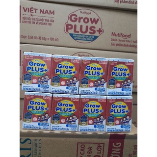 Thùng 48 hộp sữa Nutifood Grow plus đỏ ít đường 110ml