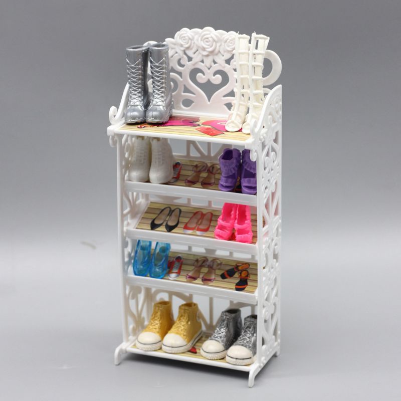 Mô Hình Kệ Giày Mini Dùng Trang Trí Nhà Búp Bê