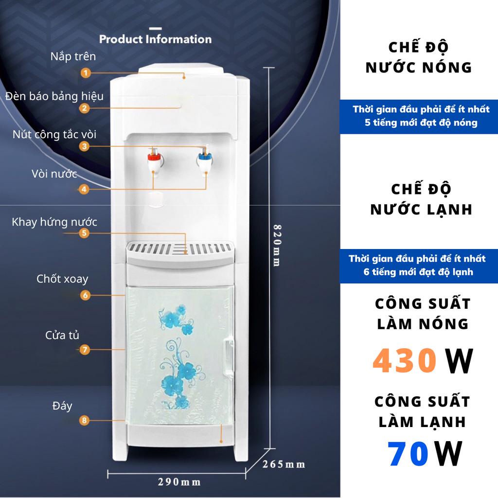 Cây Nước Nóng Lạnh Nanomax KF800, Công Nghệ Nhiệt Độ Kép 2 Vòi Nóng Lạnh, Tủ Đựng Đồ, Tự Động Ngắt Điện An Toàn Sử Dụng